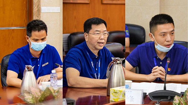 首先代表公园中心党委对方健彬,张建锋,钟晓峰三位同志表示衷心感谢