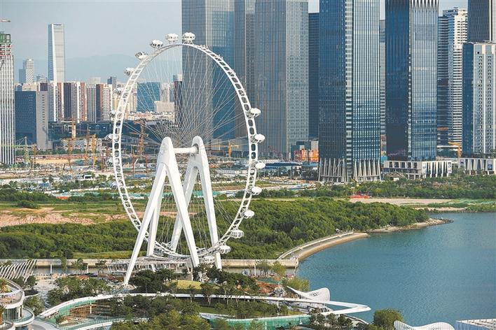 宝安海滨文化公园,"湾区之光"摩天轮年内将向市民开放.