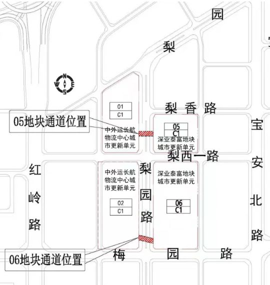 关于发布笋岗街道深业泰富地块城市更新单元地下公共人行通道规划方案