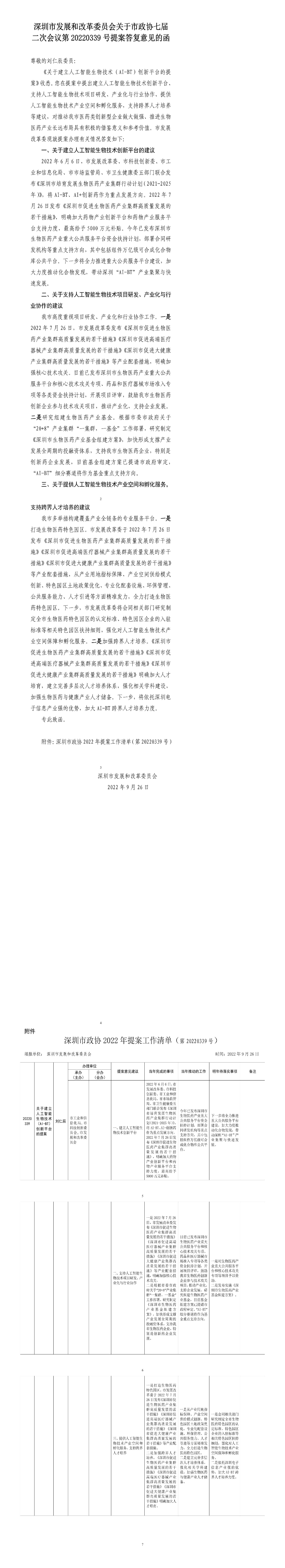 深圳市发展和改革委员会关于市政协七届二次会议第20220339号提案答复意见的函.jpg
