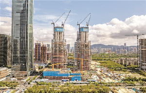 “空中造楼机”建造“未来之塔”