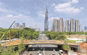 深圳中心公园E区生态连桥主体贯通